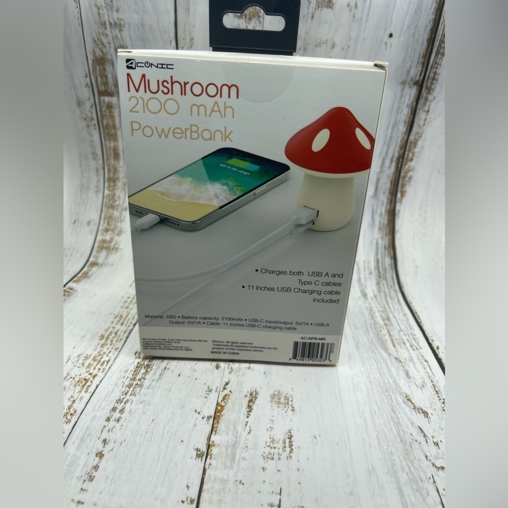 Mushroom USB Rechargeable Power Bank, NIB🍄 - Picture 7 of 9